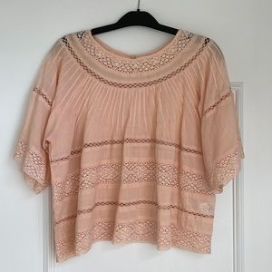 Love Shack Fancy cotton and lace blouse! Size 2